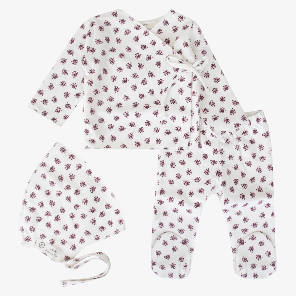 Flower Wrap 3 Piece Set - White