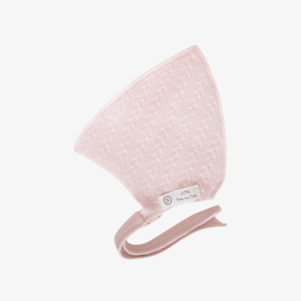 Knit Jacquard Coat And Hat - Rose