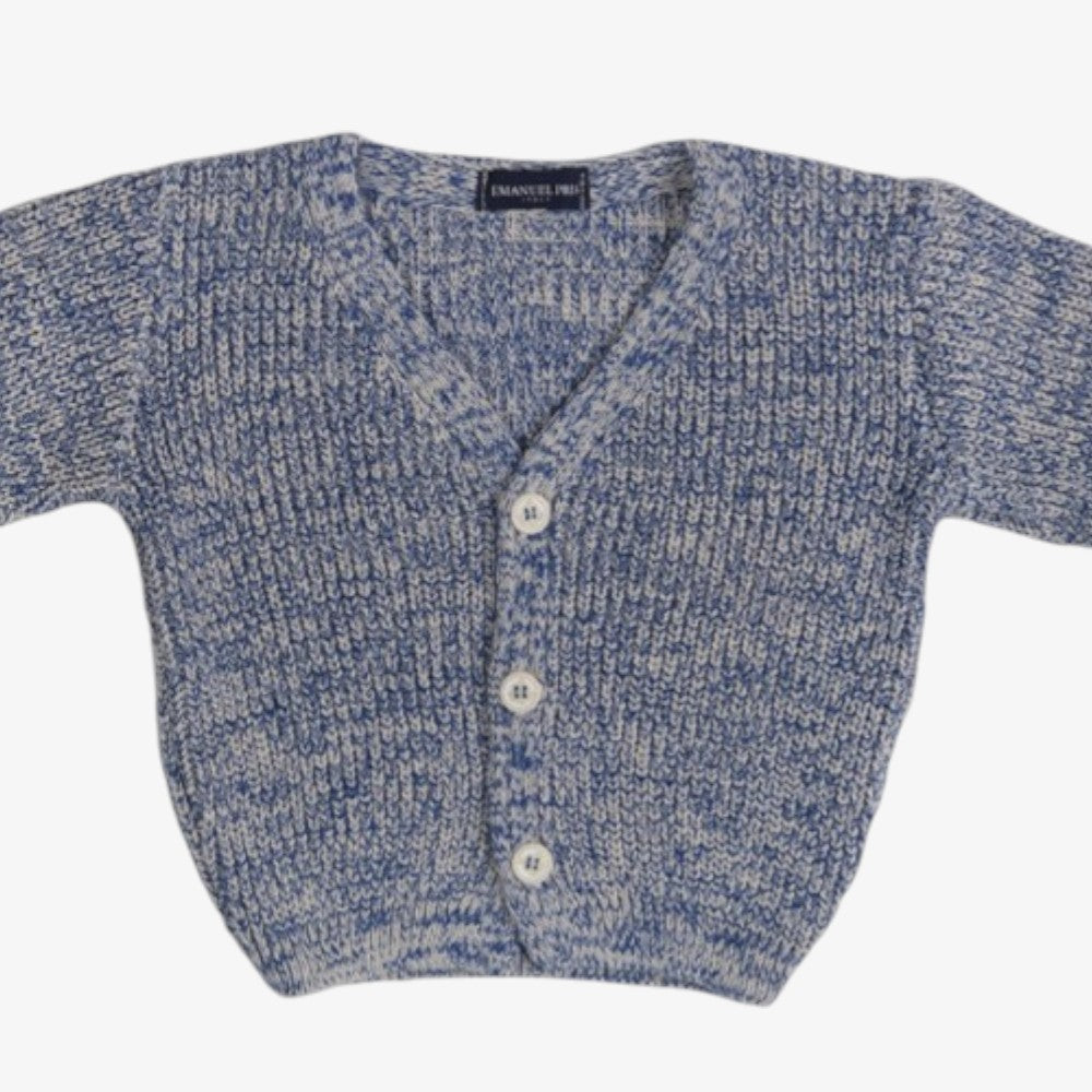 Marled Cardigan - Milk&amp;cobalt