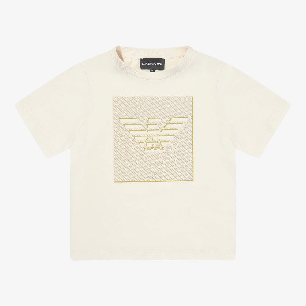 Embellished Eagle Logo Tee - Stone