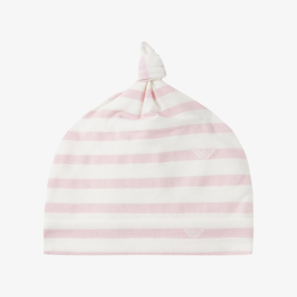 Logo Striped Hat - White-pink