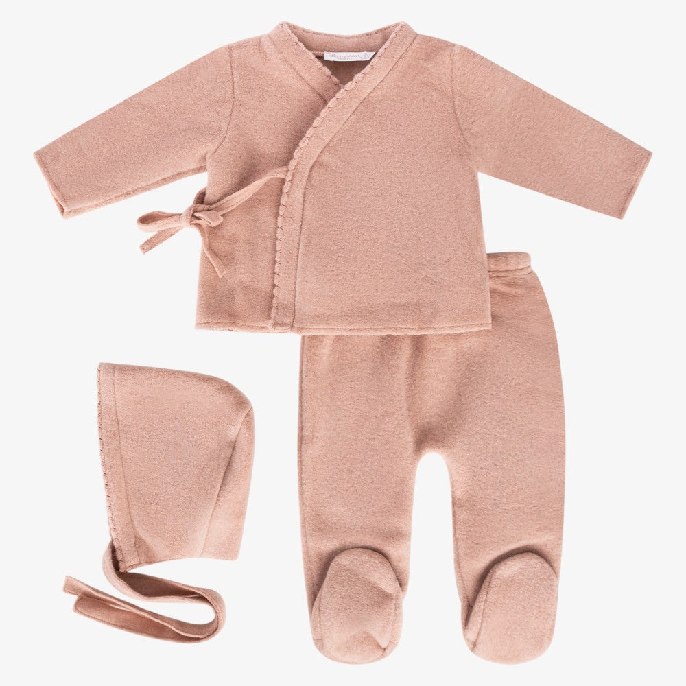 Wrap 3 Piece Set - Mauve Pink