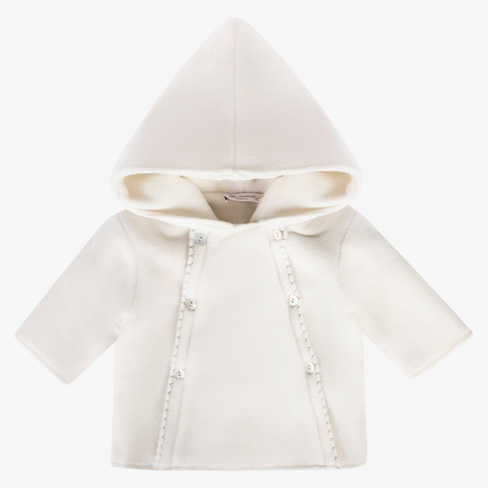 Jacket And Bonnet - Ivory & Blue