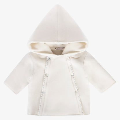 Jacket And Bonnet - Ivory &amp; Blue