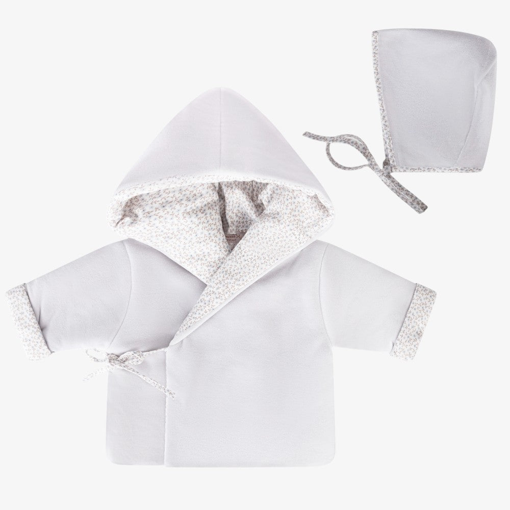 Jacket And Bonnet - Grey Floral