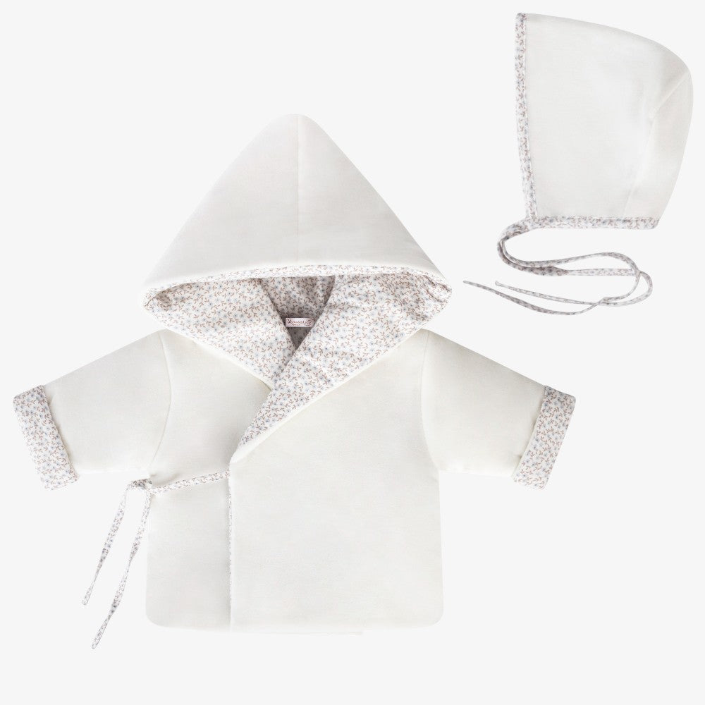 Jacket And Bonnet - Blue Floral