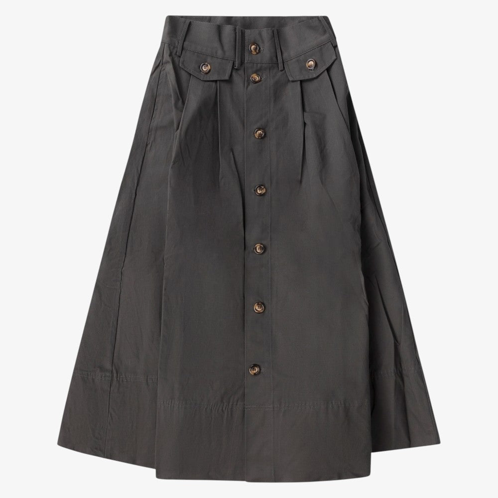Button Skirt - Grey