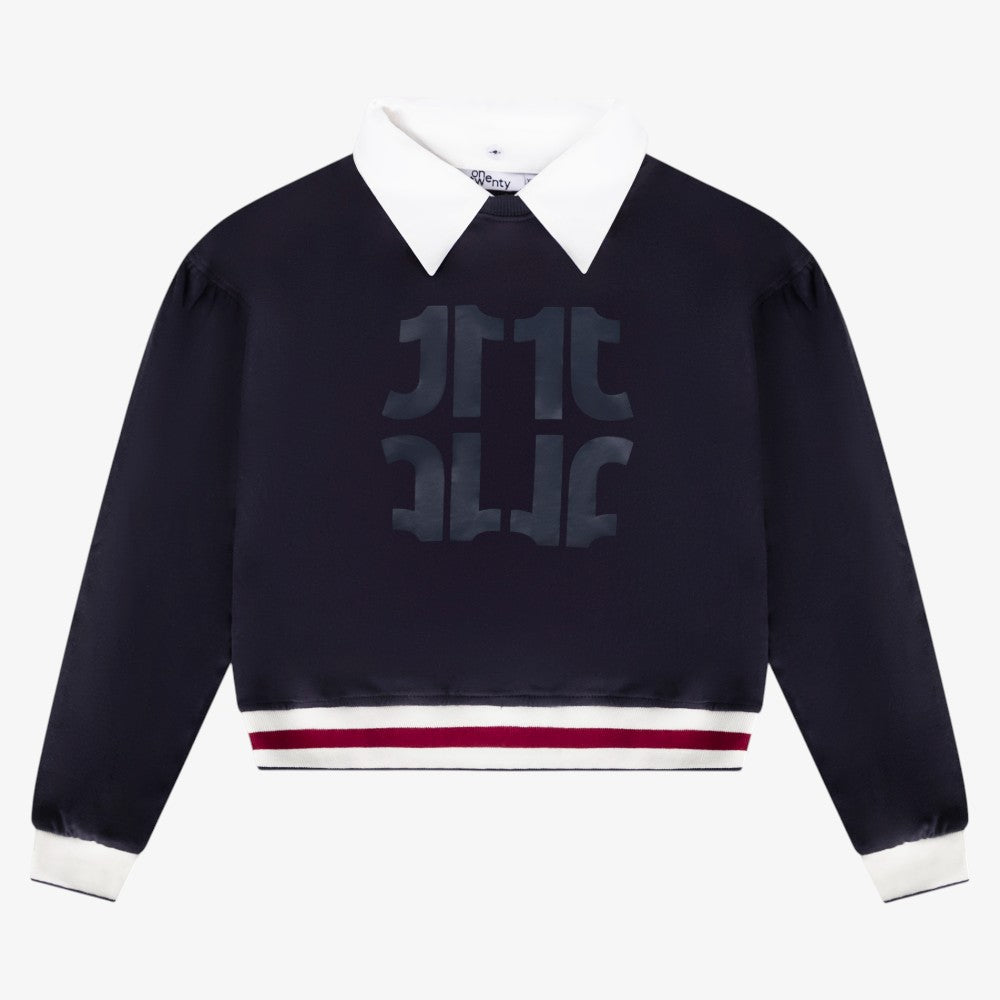Signature Collar Sweatshirt - Navy