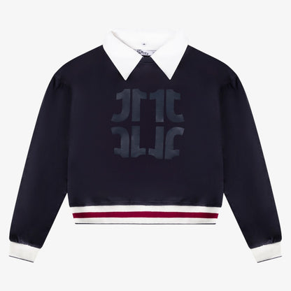 Signature Collar Sweatshirt - Navy