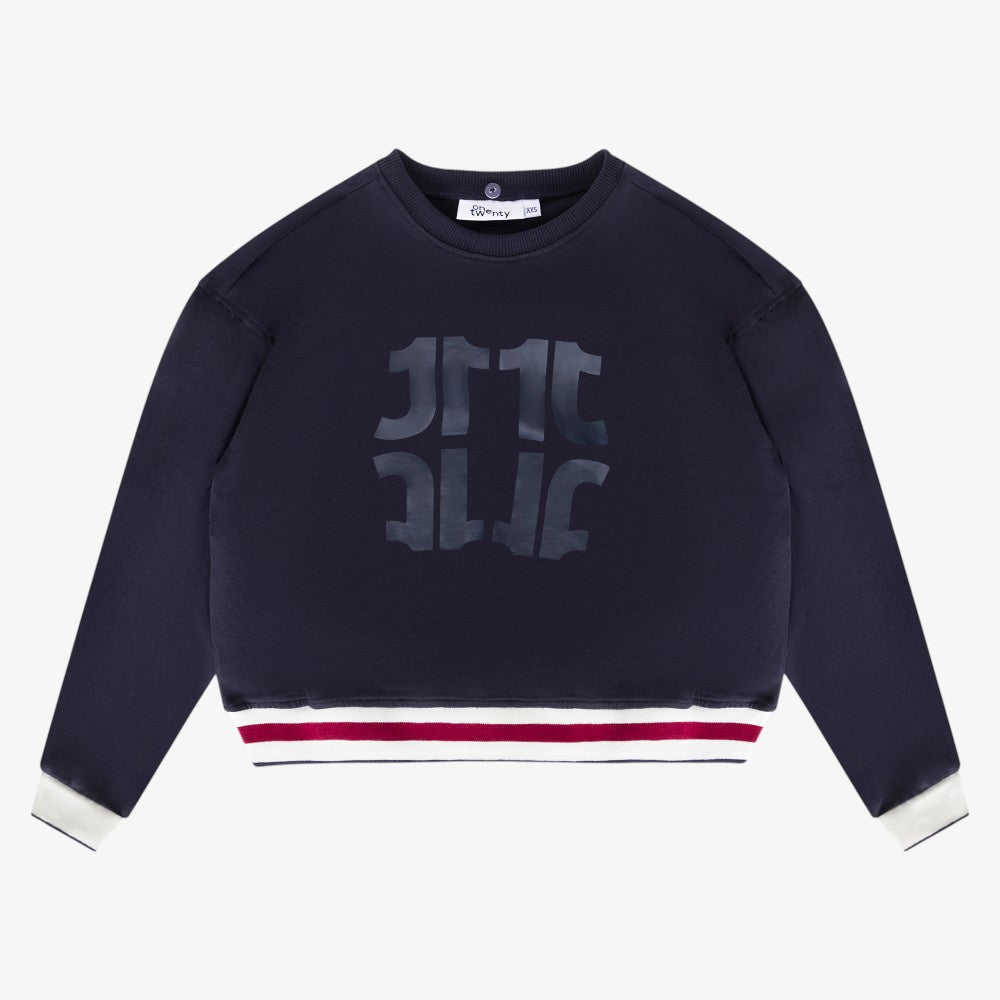 Signature Collar Sweatshirt - Navy