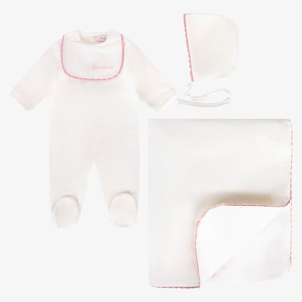 Lace Take Me Home Set - Ivory &amp; Pink
