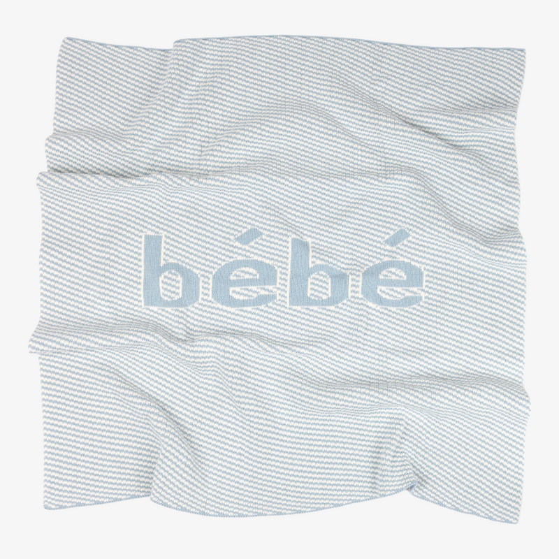 Bebe Knit Blanket - Light Blue