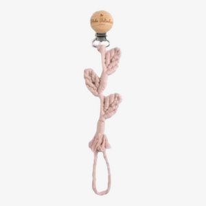 Leaves Pacifier Clip - Pink