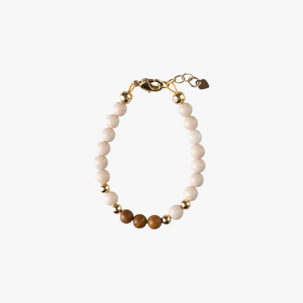 JADE STONE WITH WOOD BEADS - Jade And Wood