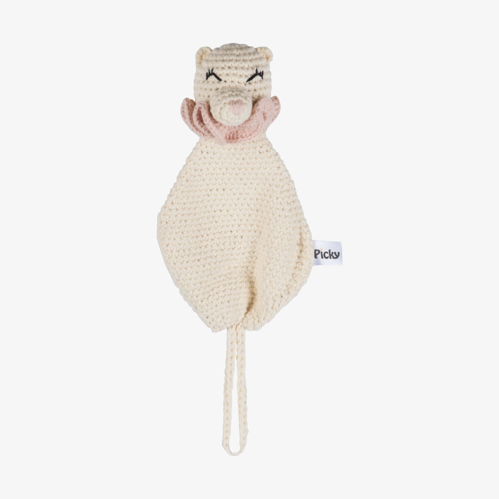 Baby Rattle Pacifier - White/pink