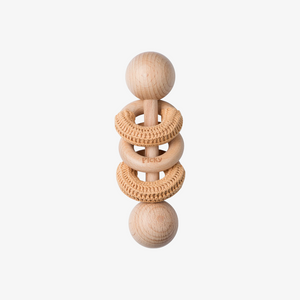 Picky Rattle With Crochet Rings - Beige