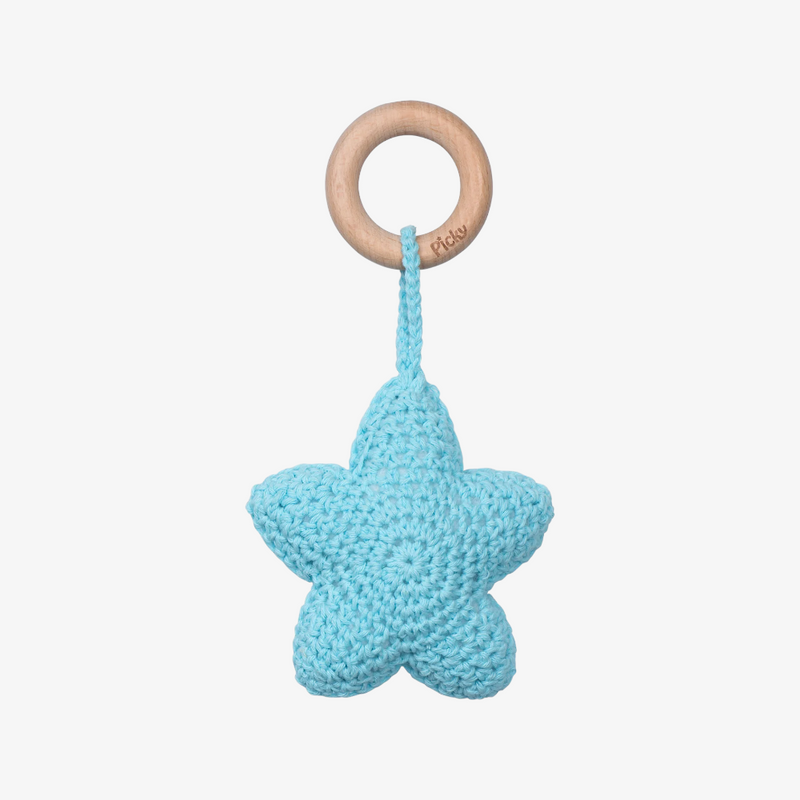 Picky Star Rattle Teether - Teal