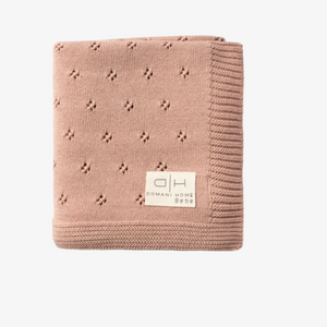 Domani Home Flower Baby Blanket - Pale Pink