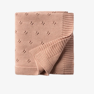 Domani Home Flower Baby Blanket - Pale Pink