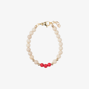 PICKY JADE STONE W RED BEA - Stone/red