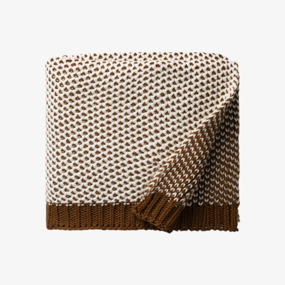 Domani Home Honeycomb Blanket - Brown