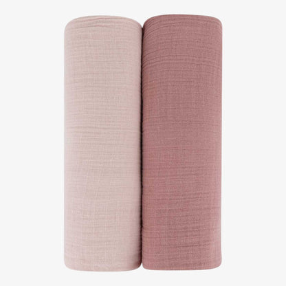 Muslin Swaddle 2 Pack - Rosewater&amp;cranberry