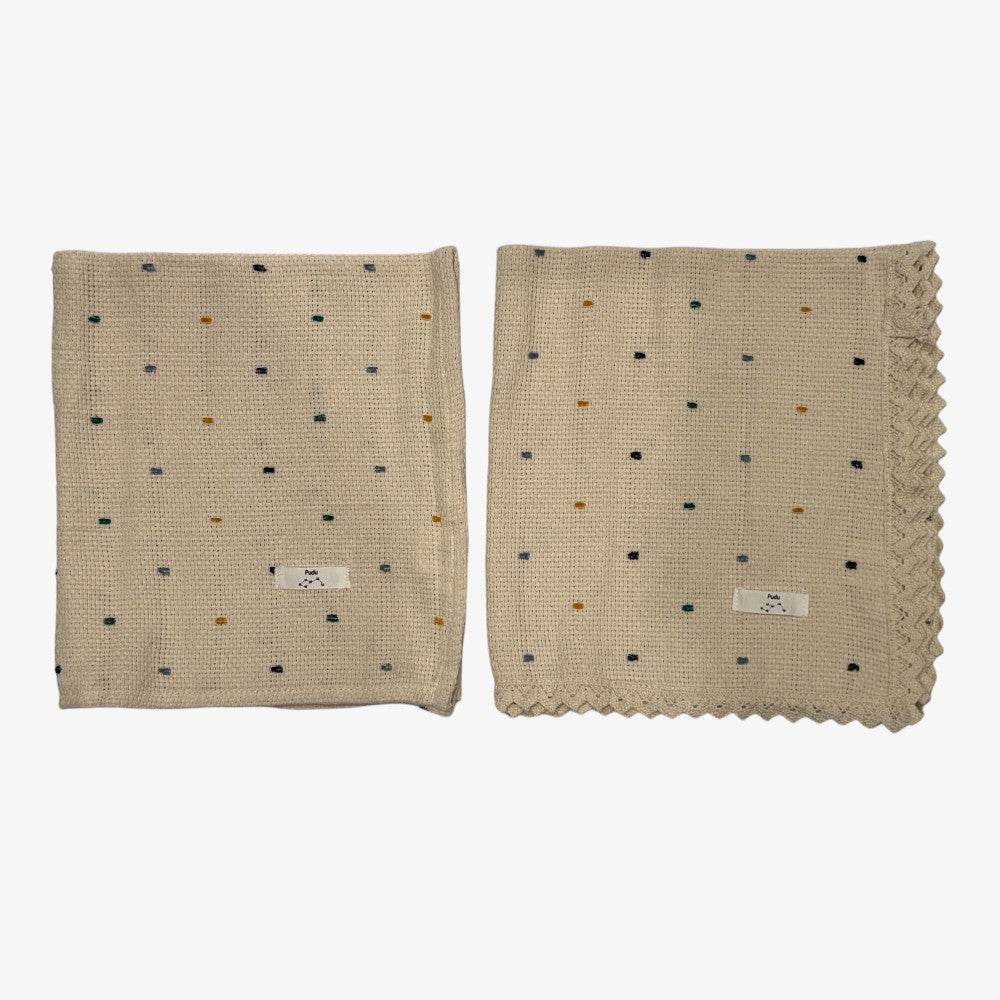 Dot Burp Cloth - Blue