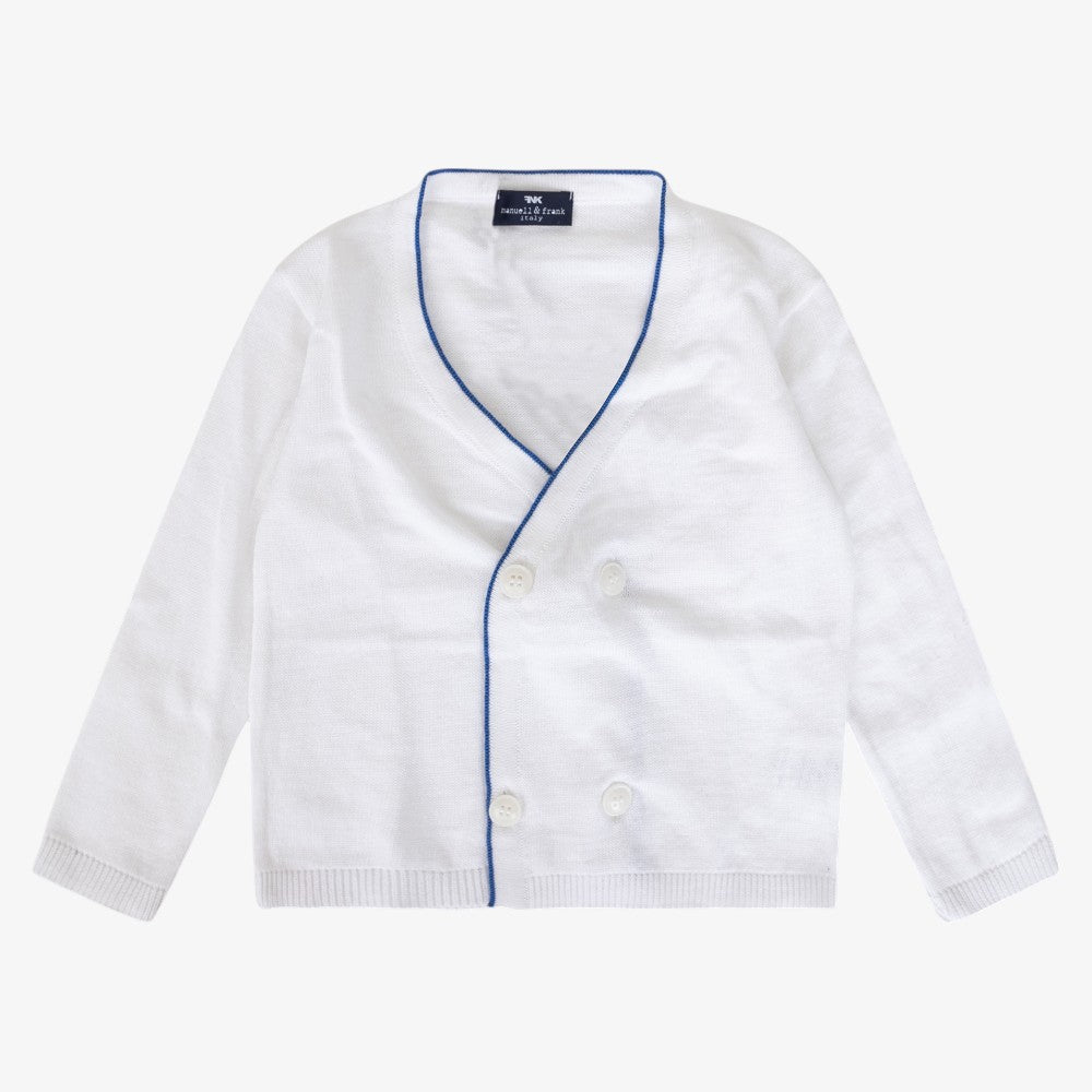 Cardigan - White&royal