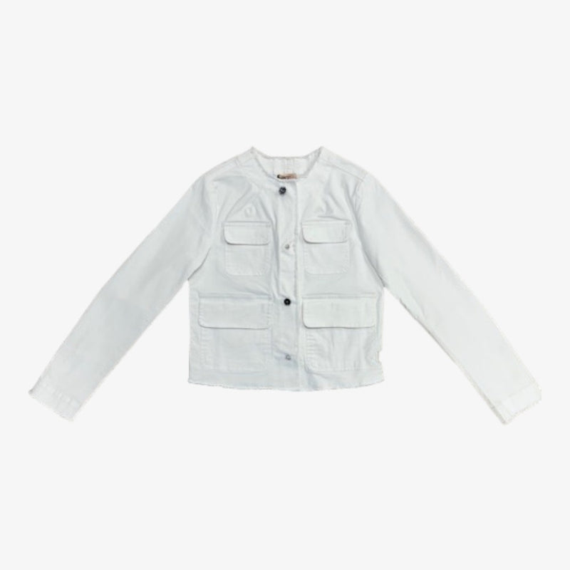 Jacket With Pockets - White