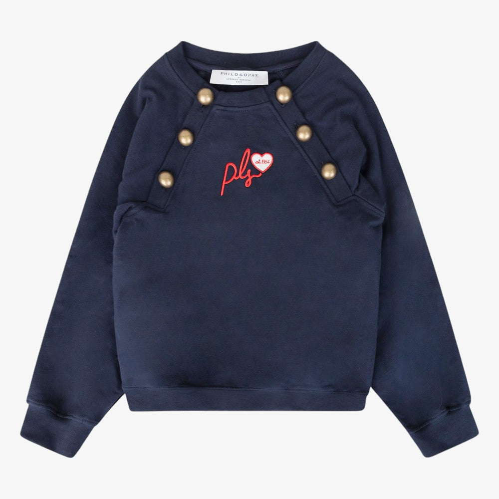 Button Sweatshirt - Blue