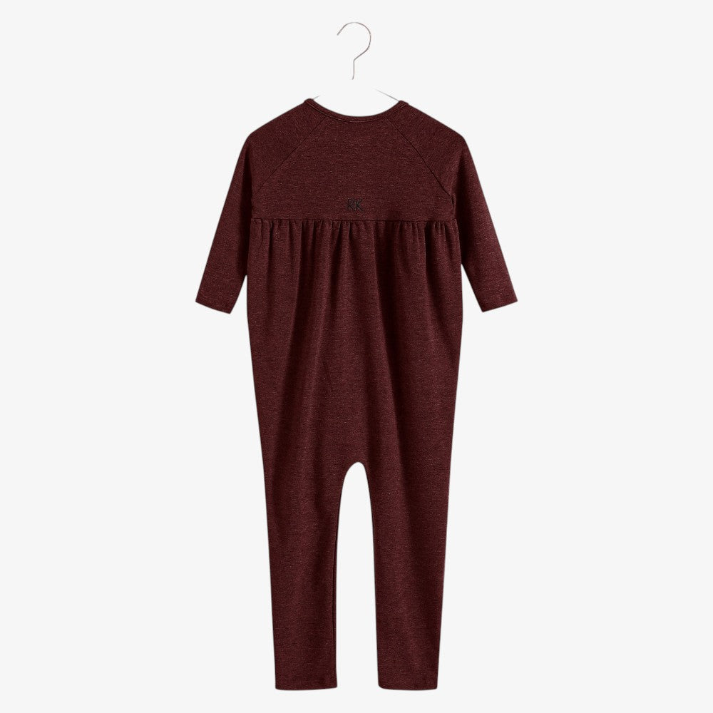 Isla Sweater Romper - Burgundy