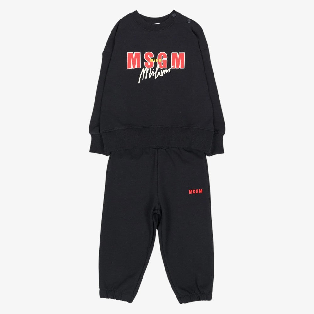 Fleece Sweatshirt And Pants - Black