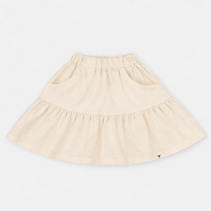 Denim Skirt - Ivory