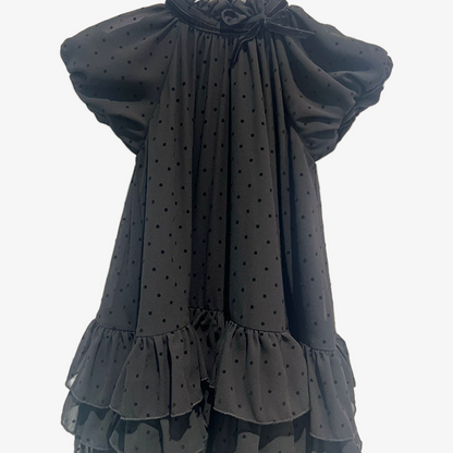 Tulle Dot Dress - Black