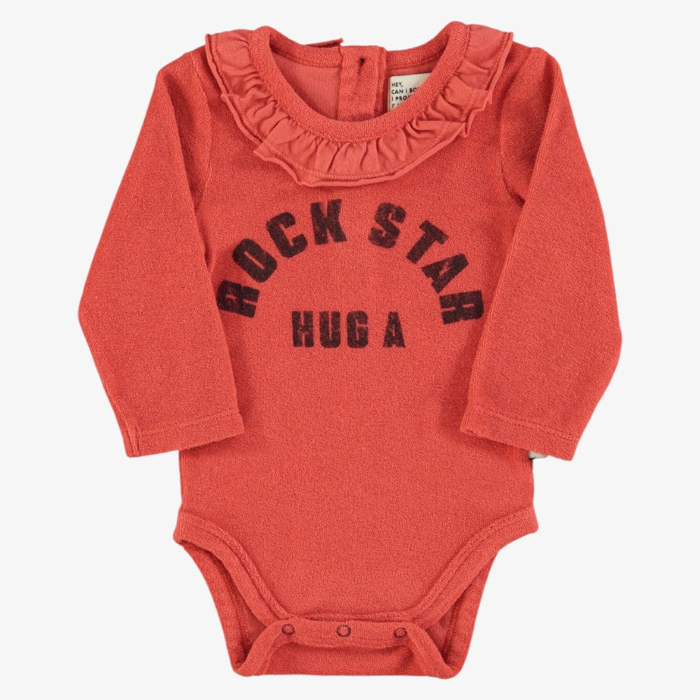 Rock Star Print Romper - Terracotta