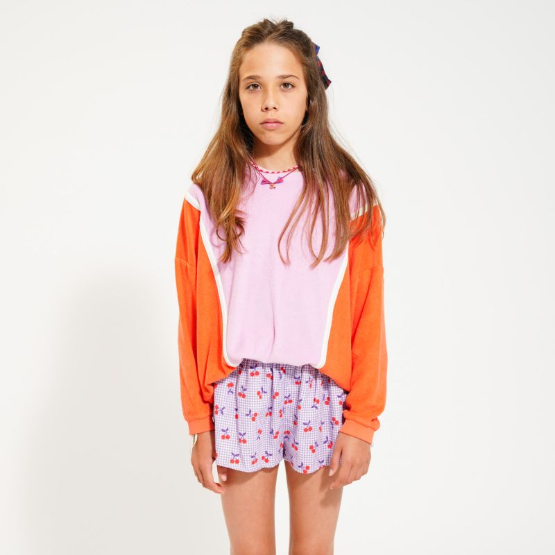 Sweatshirt - Orange&lavender