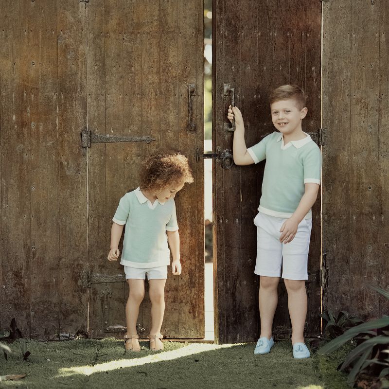 Crochet Knit Sweater - Mint