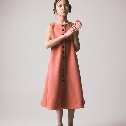 Dagny Apron Dress - Antique Pink