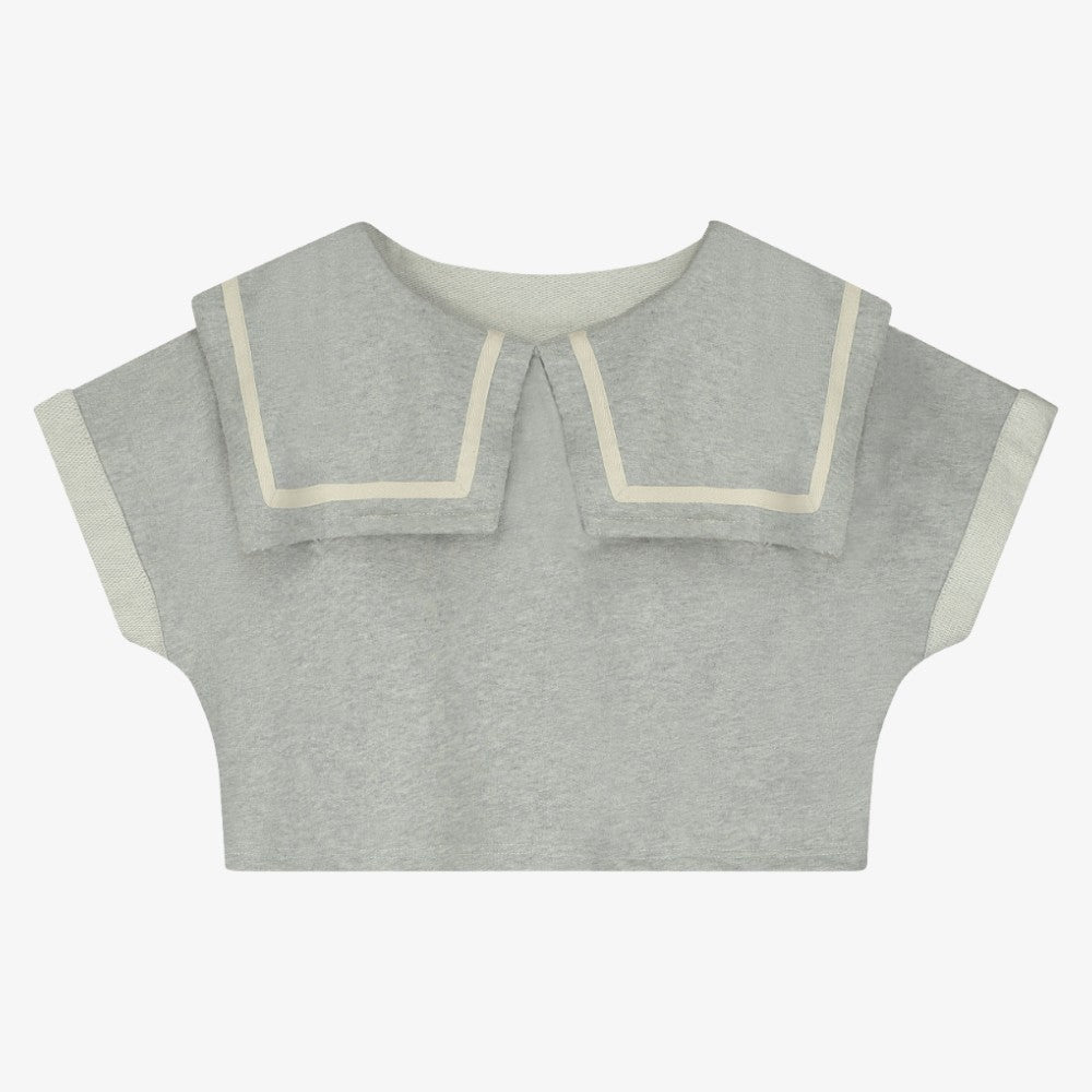 Wander Crop Sweatshirt - Grey Melange