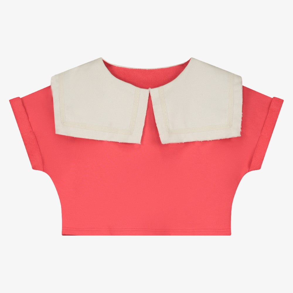 Odissey Crop Sweatshirt - Coral