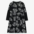 Soft Flower Dress - Black & Cream