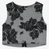 Flower Top - Grey & Black