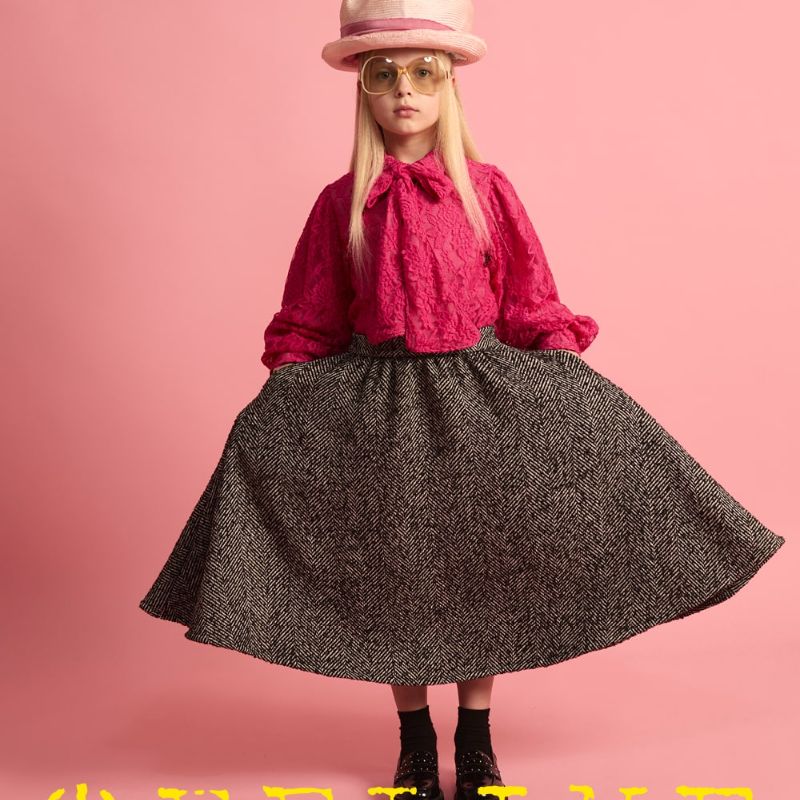 Alpine Circle Skirt - Black &amp; Cream