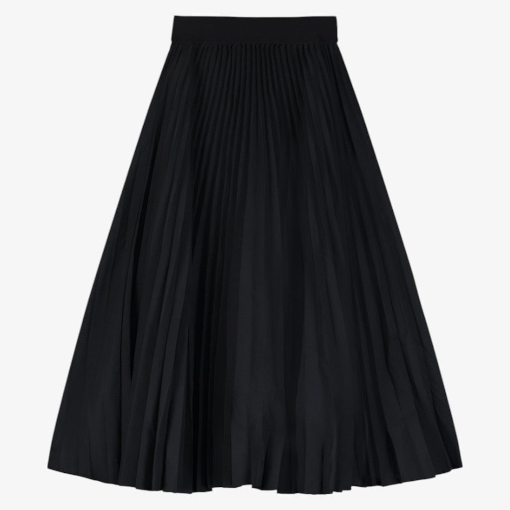 Cupro Pleat Skirt - Black
