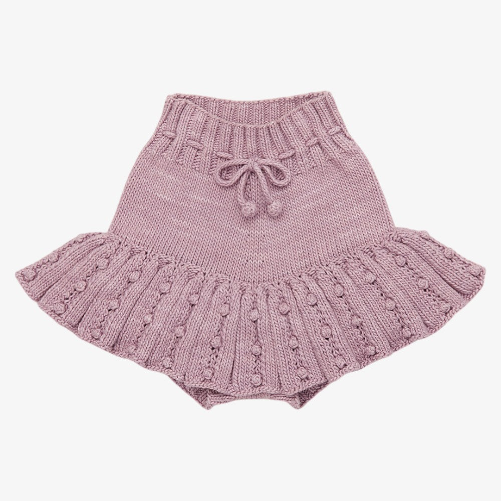Eyelet Popcorn Skirt - Plum Petal