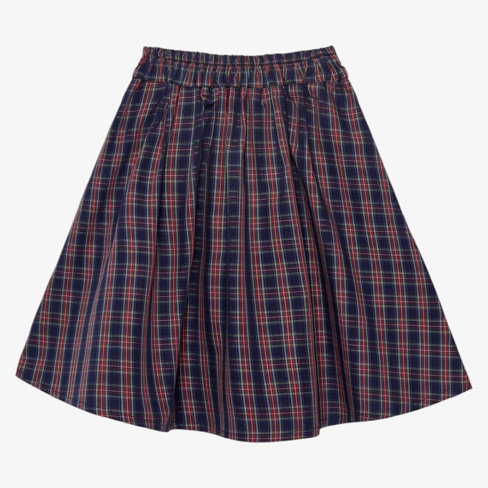 Poplin Skirt - Blue &amp; Red