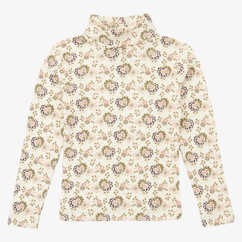 Printed Turtleneck - Sugar Hearts