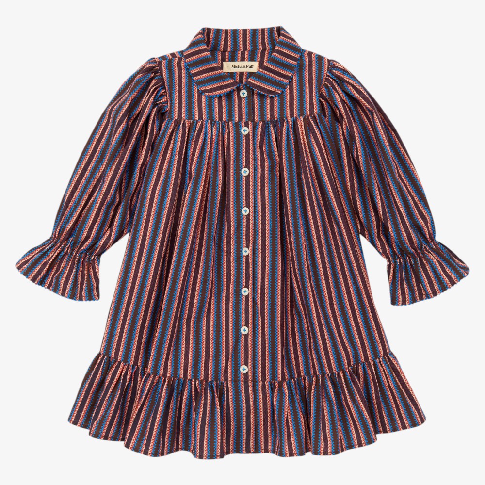 Ingrid DRess - Raisin Stripe
