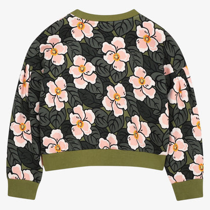 Flower Print Sweatshirt - Pink