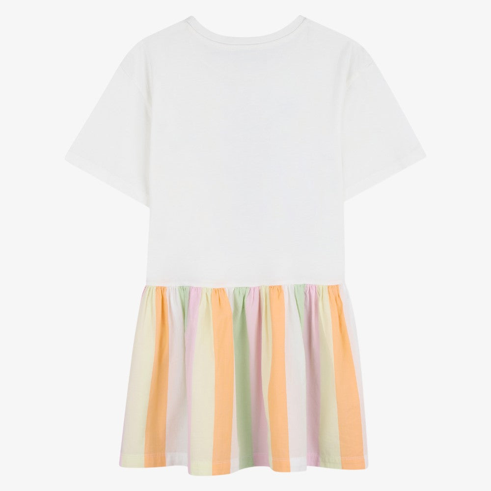 Branded Print Dress - Pink&amp;off White